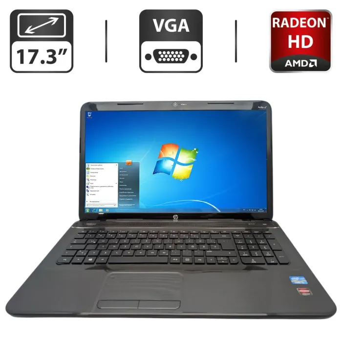 Ноутбук HP Pavilion g7-2241sg / 17.3" (1600x900) TN / Intel Core i5-3210M (2 (4) ядра по 2.5 - 3.1 GHz) / 6 GB DDR3 / 750 GB HDD / AMD Radeon HD 7610M, 1 GB GDDR3, 128-bit / WebCam / DVD-ROM б/в - зображення 1