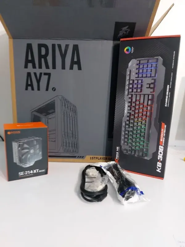 Ігровий ПК 1stPlayer Ariya AY7 Tower / Intel Core i5-8500 (6 ядер по 3.0 - 4.1 GHz) / 16 GB DDR4 / 300 GB SSD + 512 GB SSD M.2 / AMD Radeon RX 480, 8 GB GDDR5, 256-bit / 500W б/в - зображення 8