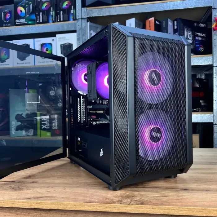 Ігровий ПК 1stPlayer D3-3F2-Plus Black Tower / AMD Ryzen 5 7500F (6 (12) ядер по 3.7 - 5.0 GHz) / 16 GB DDR5 / 1000 GB SSD M.2 / AMD Radeon RX 6700 XT, 12 GB GDDR6, 192-bit / 750W б/в - зображення 2