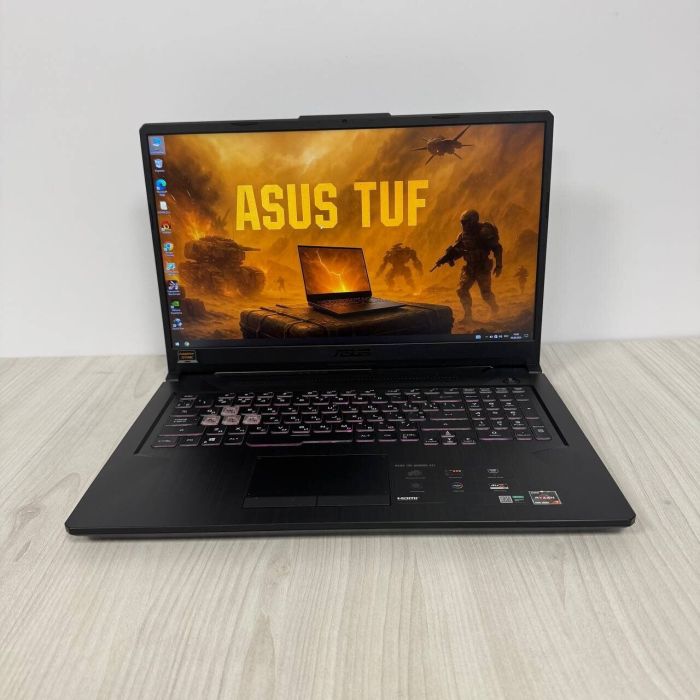 Ігровий ноутбук Asus TUF Gaming A17 FA706IU / 17.3" (1920x1080) IPS / AMD Ryzen 7 4800H (8 (16) ядер по 2.9 - 4.2 GHz) / 16 GB DDR4 / 512 GB SSD NVMe / nVidia GeForce GTX 1660 Ti, 6 GB GDDR6, 192-bit / WebCam б/в - зображення 2