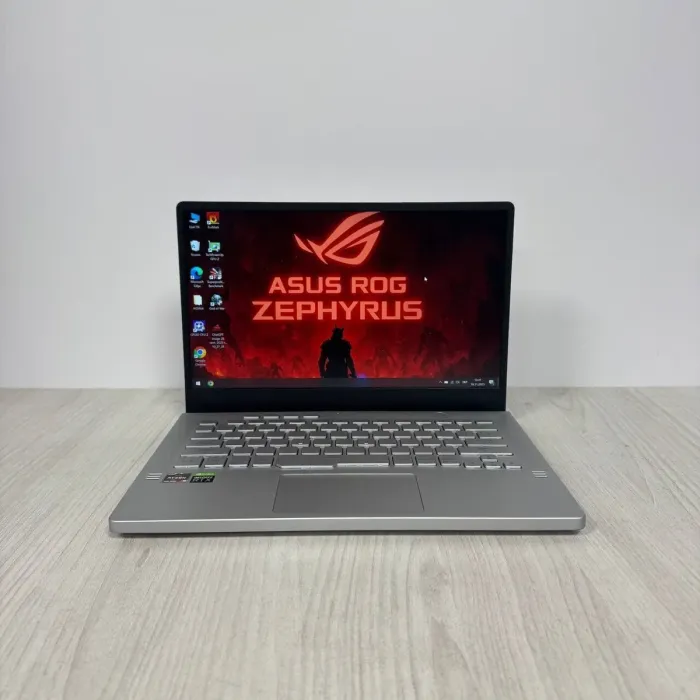 Ігровий ультрабук Б-класу Asus ROG Zephyrus G14 GA401IV / 14" (1920x1080) IPS / AMD Ryzen 9 4900HS (8 (16) ядер по 3,0 - 4,3 ГГц) / 16 ГБ DDR4 / 512 ГБ SSD NVMe / nVidia GeForce RTX 2060 Max-Q, 6 ГБ GDDR6, 192-біт б/в - изображение 2