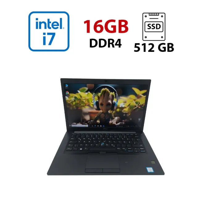 Ультрабук Dell Latitude 7490 / 14" (1920x1080) IPS / Intel Core i7-8665U (4 (8) ядра по 1.9 - 4.8 GHz) / 16 GB DDR4 / 512 GB SSD / Intel UHD Graphics 620 / WebCam б/в - зображення 1