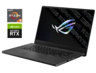 Ігровий ноутбук Б-клас Asus ROG Zephyrus G15 GA503RM / 15.6" (2560x1440) IPS / AMD Ryzen 9 6900HS (8 (16) ядер по 3.3 - 4.9 GHz) / 16 GB DDR5 / 512 GB SSD NVMe / nVidia GeForce RTX 3060, 6 GB GDDR6, 192-bit / WebCam б/в