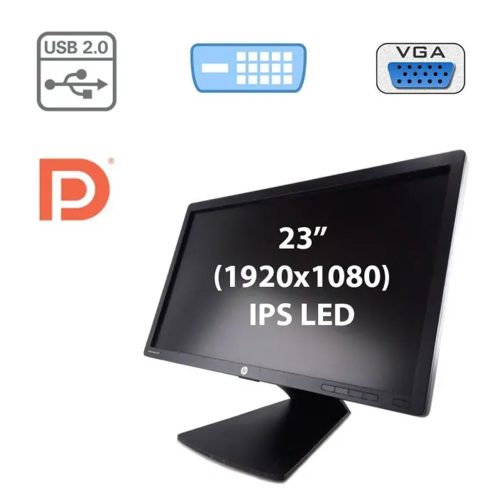 Монітор HP EliteDisplay E231e / 23" (1920x1080) TN / DP, DVI-D, VGA, USB-Hub б/в - зображення 1