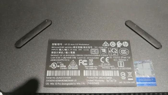 Неттоп HP Z2 Mini G3 USFF / Intel Core i5-6600 (4 ядра по 3.3 - 3.9 GHz) / 16 GB DDR4 / 256 GB SSD / nVidia Quadro M620, 2 GB GDDR5, 128-bit / WiFi б/в - зображення 8