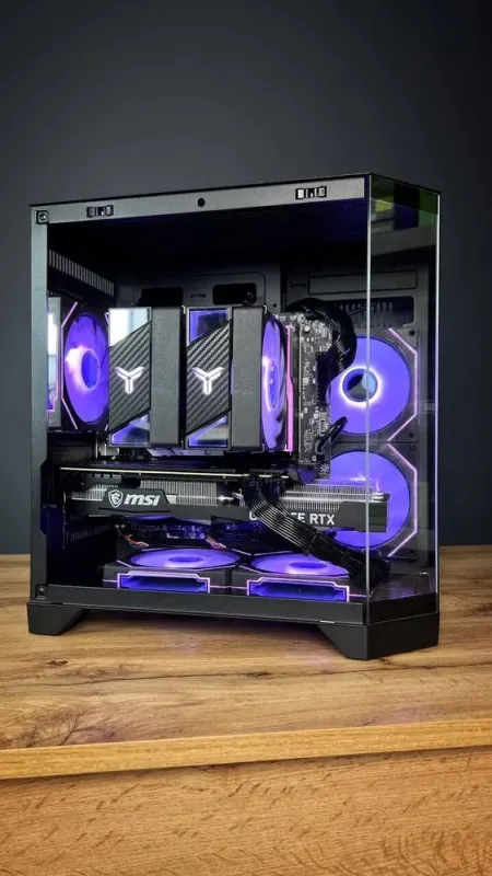 Збірка під замовлення: комп'ютер Qube Crystal ARGB Black Tower / Intel Core i5-14600KF (14 (20) ядер по 2.6 - 5.3 GHz) / 32 GB DDR5 / 1000 GB SSD M.2 / nVidia GeForce RTX 3070, 8 GB GDDR6, 256-bit / 750W б/в - зображення 5