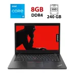 Ультрабук Lenovo ThinkPad L480 / 14" (1366x768) TN / Intel Core i5-8250U (4 (8) ядра по 1.6 - 3.4 GHz) / 8 GB DDR4 / 240 GB SSD / Intel UHD Graphics 620 / WebCam б/в