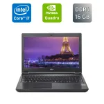 Мобільна робоча станція Б-класу Fujitsu Celsius H780 / 15.6" (1920x1080) IPS / Intel Core i7-8750H (6 (12) ядер по 2.2 - 4.1 GHz) / 16 GB DDR4 / 512 GB SSD / nVidia Quadro P600, 4 GB GDDR5, 128-bit / VGA / USB Type-C / HDMI б/в