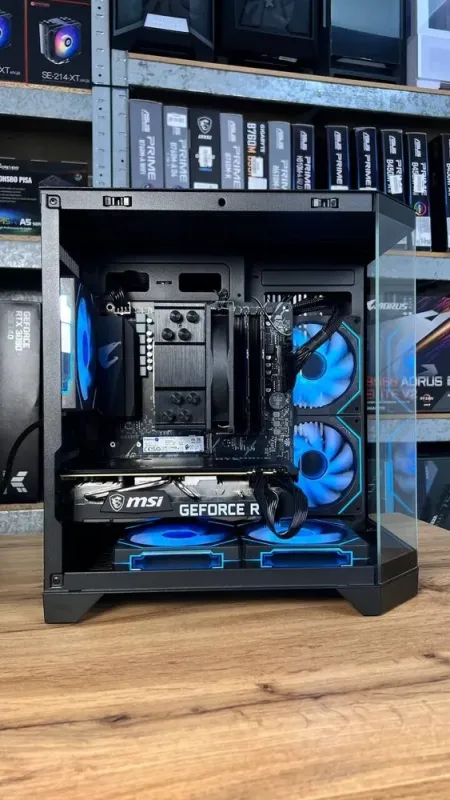 Збірка під замовлення: комп'ютер Qube Crystal ARGB Black Tower / AMD Ryzen 5 5600 (6 (12) ядер по 3.5 - 4.4 GHz) / 32 GB DDR4 / 1000 GB SSD M.2 / nVidia GeForce RTX 3070, 8 GB GDDR6, 256-bit / 650W б/в - зображення 3