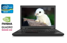 Мобільна робоча станція Lenovo ThinkPad P50 / 15.6" (1920x1080) IPS / Intel Xeon E3-1505M v5 (4 (8) ядра по 2.8 - 3.7 GHz) / 16 GB DDR4 / 512 GB SSD / nVidia Quadro M2000M, 4 GB GDDR5, 128-bit / WebCam / Fingerprint б/в