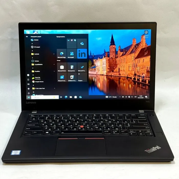 Ноутбук Lenovo ThinkPad T470 / 14" (1920x1080) IPS Touch / Intel Core i5-7300U (2 (4) ядра по 2.6 - 3.5 GHz) / 16 GB DDR4 / 256 GB SSD / Intel HD Graphics 520 / WebCam / Windows 10 Pro + Lenovo Dock Station б/в - зображення 2