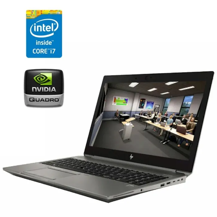 Мобільна робоча станція HP ZBook 15 G6 / 15.6" (1920x1080) IPS / Intel Core i7-9750H (6 (12) ядер по 2.6 - 4.5 GHz) / 32 GB DDR4 / 512 GB SSD / nVidia Quadro T2000, 4 GB GDDR5, 128-bit / WebCam б/в - зображення 1