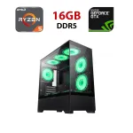 Ігровий ПК STALKER Vista MB Black Tower / AMD Ryzen 5 8400F (6 (12) ядер по 4,2 – 4,7 ГГц) / 16 ГБ DDR5 / 960 ГБ SSD / nVidia GeForce RTX 5060, 8 ГБ GDDR7, 128-біт б/в