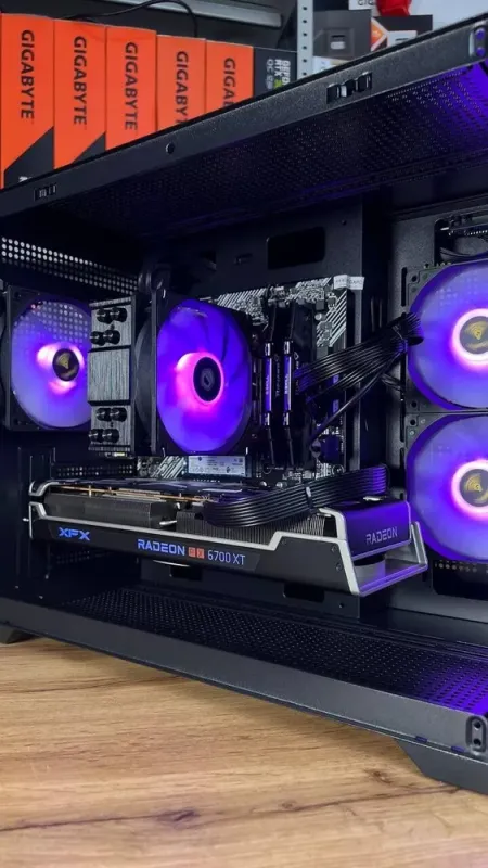 Збірка під замовлення: ігровий ПК Gamdias Aura GC10M ARGB Black Tower / AMD Ryzen 7 5700X (8 (16) ядер по 3.4 - 4.6 GHz) / 32 GB DDR4 / 1000 GB SSD M.2 / AMD Radeon RX 6700 XT, 12 GB GDDR6, 192-bit / 650W б/в - зображення 6