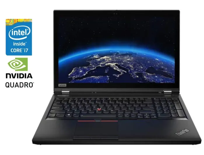 Мобільна робоча станція Lenovo ThinkPad P53 / 15.6" (1920x1080) IPS / Intel Core i7-9750H (6 (12) ядер по 2.6 - 4.5 GHz) / 16 GB DDR4 / 512 GB SSD / nVidia Quadro T1000, 4 GB GDDR5, 128-bit / WebCam / Win 10 Home б/в - зображення 1