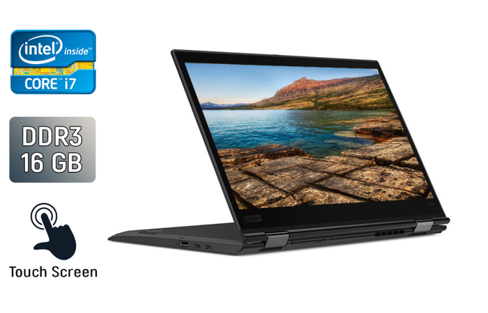 Ноутбук-трансформер Lenovo ThinkPad X1 Yoga 1st / 14" (1920x1080) IPS Touch / Intel Core i7-6600U (2 (4) ядра по 2.6 - 3.4 GHz) / 16 GB DDR3 / 512 GB SSD / Intel HD Graphics 520 / WebCam / Fingerprint / Windows 10 б/в - зображення 1