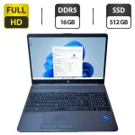Ноутбук Б-клас HP 250 G9 (6F216EA) / 15.6" (1920x1080) IPS / Intel Core i5-1235U (10 (12) ядер по 3.3 - 4.4 GHz) / 16 GB DDR5 / 512 GB SSD / Intel Iris Xe Graphics / WebCam / HDMI б/в