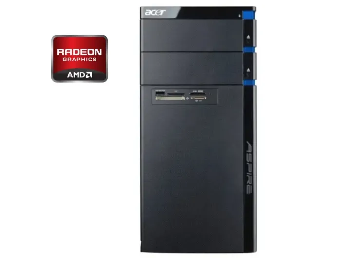 ПК Б-клас Acer Aspire M3400 Tower / AMD Athlon II X4 635 (4 ядра по 2.9 GHz) / 8 GB DDR3 / 120 GB SSD / AMD Radeon HD 4670, 512 MB GDDR3, 128-bit / Win 7 б/в - зображення 1