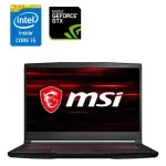 Ігровий ноутбук MSI GF63 Thin 95C / 15.6" (1920x1080) IPS / Intel Core i5-9300H (4 (8) ядра по 2.4 - 4.1 GHz) / 16 GB DDR4 / 480 GB SSD / nVidia GeForce GTX 1650, 4 GB GDDR5, 128-bit / WebCam б/в
