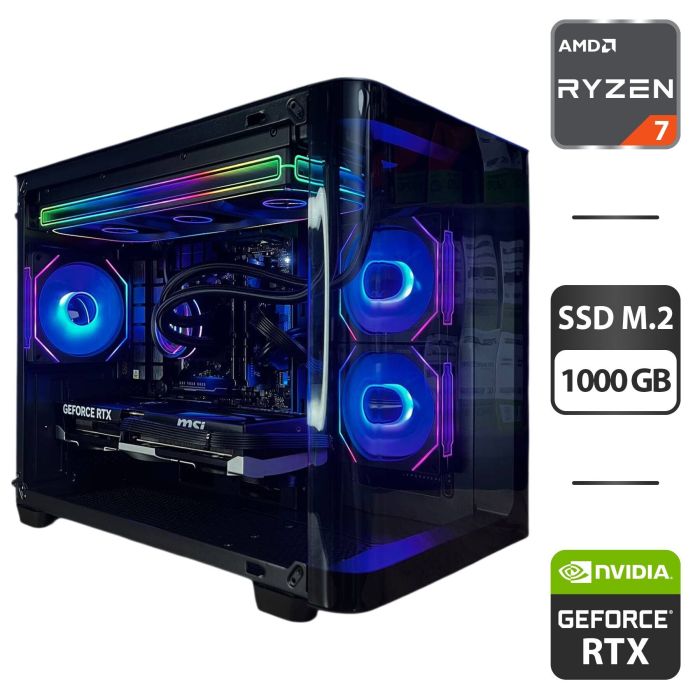 Збірка на замовлення: ігровий ПК AeroCool P300C Tower / AMD Ryzen 7 7800X3D (8 (16) ядер по 4,2 - 5,0 ГГц) / 32 ГБ DDR5 / 1000 ГБ SSD M.2 / nVidia GeForce RTX 5070 Ti, 16 ГБ GDDR7, 256-bit / 750W - изображение 1