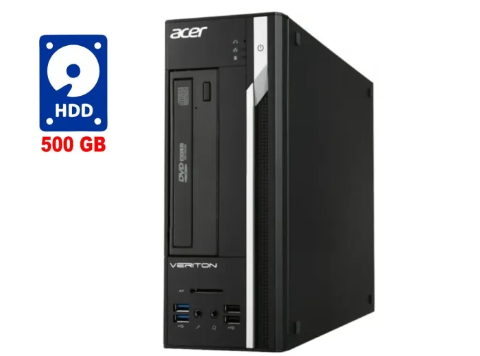 ПК Acer Veriton X2632G SFF / Intel Сore i3-4170 (2 (4) ядра по 3.7 GHz) / 8 GB DDR3 / 500 GB HDD / Intel HD Graphics 4400 / DVD-RW / Win 7 б/в - зображення 1