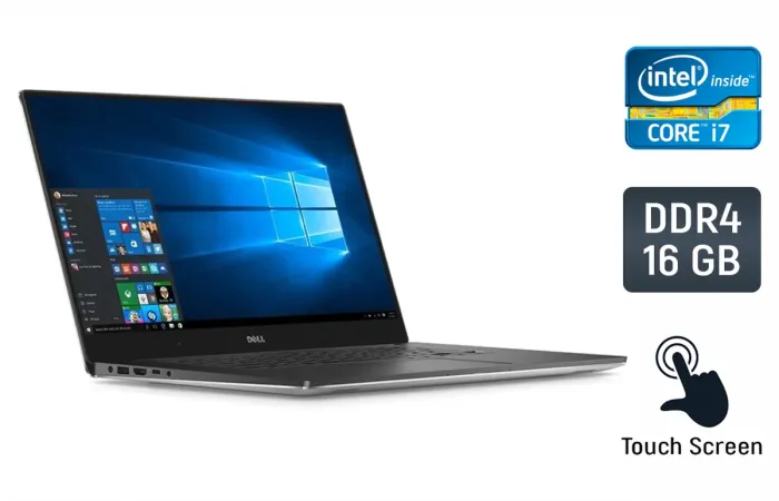 Ігровий ноутбук Dell XPS 15 9550 / 15.6" (3840x2160) IPS Touch / Intel Core i7-6700HQ (4 (8) ядра по 2.6 - 3.5 GHz) / 16 GB DDR4 / 480 GB SSD / nVidia GeForce GTX 960M, 2 GB GDDR5, 128-bit / WebCam / Windows 10 б/в - зображення 1