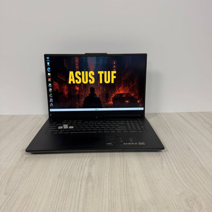 Ігровий ноутбук Asus TUF Gaming A17 FA707RE / 17.3" (1920x1080) IPS / AMD Ryzen 7 6800H (8 (16) ядер по 3.2 - 4.7 GHz) / 16 GB DDR5 / 512 GB SSD NVMe / nVidia GeForce RTX 3050 Ti, 4 GB GDDR6, 128-bit / WebCam б/в - зображення 2