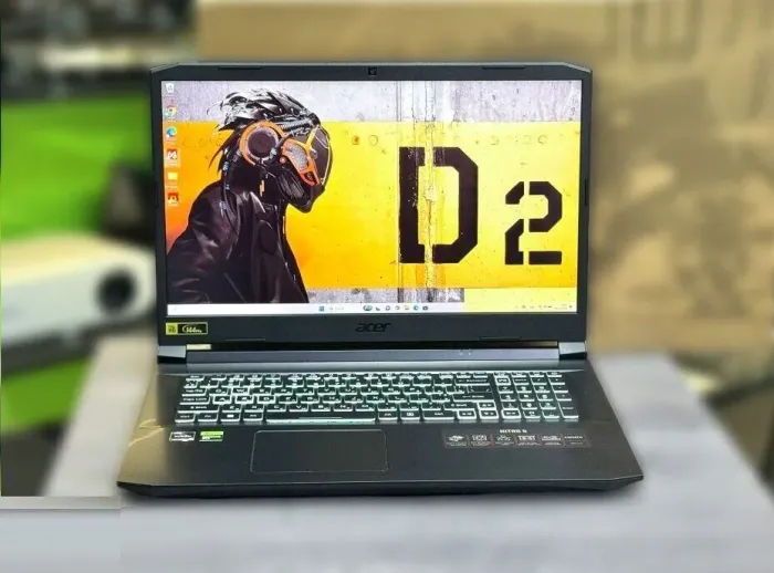 Ігровий ноутбук Acer Nitro 5 AN515-41 / 17,3" (1920x1080) IPS / AMD Ryzen 5 5600H (6 (12) ядер по 3,0 - 4,2 ГГц) / 32 ГБ DDR4 / 512 ГБ SSD M.2 / nVidia GeForce RTX 3070, 8 ГБ GDDR6, 256-біт / Веб-камера / Win 11 б/в - изображение 2