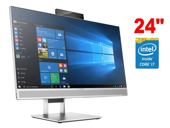 Моноблок HP EliteOne 800 G5 All-in-One / 24" (1920x1080) IPS / Intel Core i7-9700 (8 ядер по 3.0 - 4.7 GHz) / 16 GB DDR4 / 256 GB SSD / Intel UHD Graphics 630 / WebCam / Wi-Fi / Win 10 б/в - зображення 1