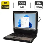Захищений нетбук-трансформер Б-клас Panasonic ToughBook CF-33 MK2 / 12" (2160x1440) IPS Touch / Intel Core i5-7300U (2 (4) ядра по 2.6 - 3.5 GHz) / 8 GB DDR4 / 256 GB SSD / Intel HD Graphics 620 / WebCam / Windows 11 Pro б/в