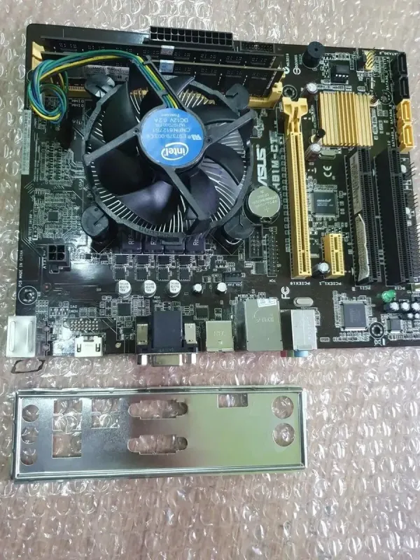 Комплект: Материнська плата Asus H81M-CT / Intel Core i5-4590S (4 ядра по 3-3.7 GHz) / 16 GB DDR3 / Intel HD Graphics 4600 / Socket LGA1150 / Кулер б/в - зображення 3