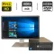 Комплект ПК: комп'ютер HP ProDesk 400 G2.5 SFF / Intel Core i5-4590S (4 ядра по 3.0 - 3.7 GHz) / 8 GB DDR3 / 500 GB HDD / Intel HD Graphics 4600 / DVD-RW + Монітор Dell P2214H / 22" (1920x1080) IPS / 1x VGA, 1x DVI, 1x DisplayPort, USB 2.0 / VESA 100x б/в