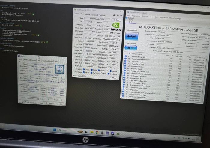 Мобільна робоча станція HP ZBook 17 G4 / 17,3" (1920x1080) IPS / Intel Core i7-7820HQ (4 (8) ядра по 2,9 - 3,9 ГГц) / 64 ГБ DDR4 / 1000 ГБ SSD / nVidia Quadro P5000, 16 ГБ GDDR5, 256-біт / WebCam / Win 11 Pro б/в - зображення 10