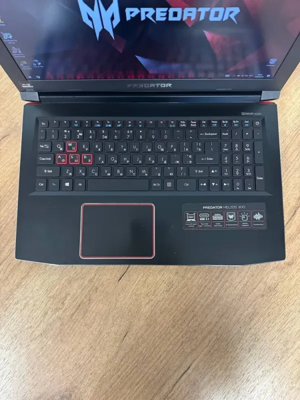 Ігровий ноутбук Б-клас Acer Predator Helios 300 G3-571 / 15.6" (1920x1080) IPS / Intel Core i7-7700HQ (4 (8) ядра по 2.8 - 3.8 GHz) / 16 GB DDR4 / 500 GB SSD / nVidia GeForce GTX 1060, 6 GB GDDR5, 192-bit / WebCam б/в - зображення 7