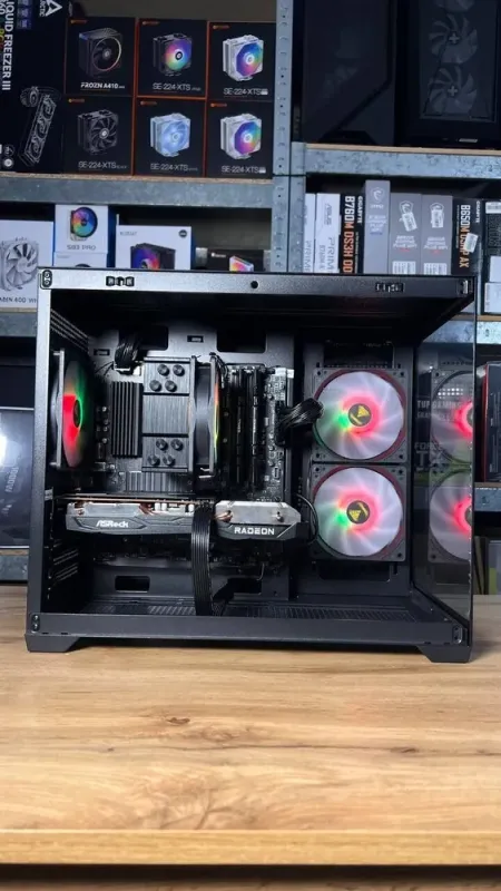 Збірка під замовлення: ігровий ПК Gamdias Aura GC10M ARGB Black Tower / AMD Ryzen 5 5600 (6 (12) ядер по 3.5 - 4.4 GHz) / 16 GB DDR4 / 1000 GB SSD M.2 / AMD Radeon RX 6600, 8 GB GDDR6, 128-bit / 650W б/в - зображення 6