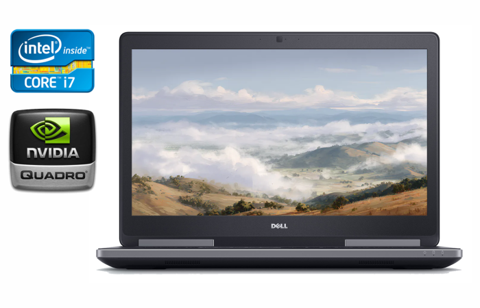 Мобільна робоча станція Б-клас Dell Precision 7720 / 17.3" (1920x1080) IPS / Intel Core i7-7820HQ (4 (8) ядра по 2.9 - 3.9 GHz) / 32 GB DDR4 / 512 GB SSD / nVidia Quadro P3000, 6 GB GDDR5, 192-bit / WebCam / Windows 10 б/в - зображення 1