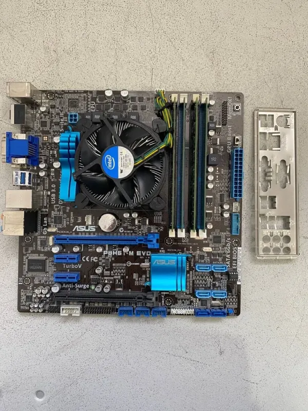 Комплект: материнська плата Asus P8H61-M EVO / Intel Core i5-3470 (4 ядра по 3.2 - 3.6 GHz) / 16 GB DDR3 / Intel HD Graphics 2500 / Socket LGA1155 / Кулер BOX б/в - зображення 2