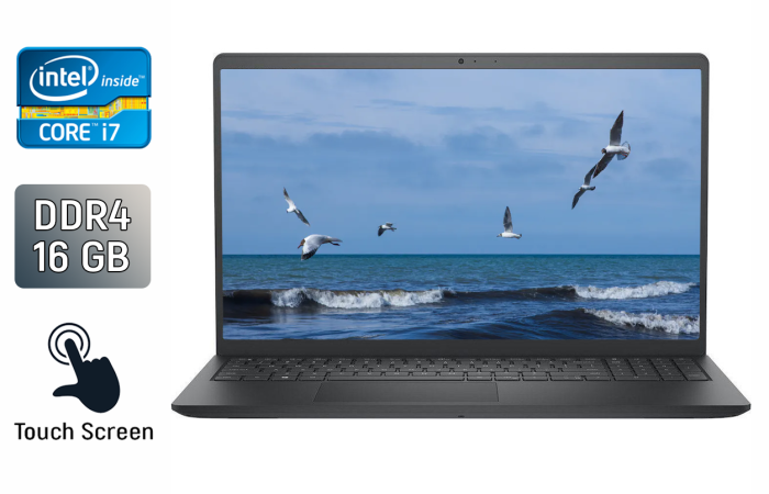 Ноутбук Dell Inspiron 15 3530 / 15.6" (1920x1080) IPS Touch / Intel Core i7-1355U (10 (12) ядер по 3.7 - 5.0 GHz) / 16 GB DDR4 / 480 GB SSD / Intel Iris Xe Graphics / WebCam / HDMI / Windows 10 б/в - зображення 1