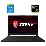 Ігровий ноутбук Б-класу MSI GS65 Stealth 9SD / 15,6" (1920x1080) IPS / Intel Core i7-9750H (6 (12) ядра по 2,6 - 4,5 ГГц) / 16 ГБ DDR4 / 512 ГБ SSD / nVidia GeForce GTX 1660 Ti, 6 ГБ GDDR6, 192-біт / WebCam б/в