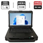 Захищений ноутбук Dell Latitude 5424 Rugged / 14" (1920x1080) IPS Touch / Intel Core i5-8350U (4 (8) ядра по 1.7 - 3.6 GHz) / 16 GB DDR4 / 512 GB SSD M.2 / AMD Radeon RX 540, 4 GB GDDR5, 128-bit / WebCam / Два АКБ / Стилус б/в