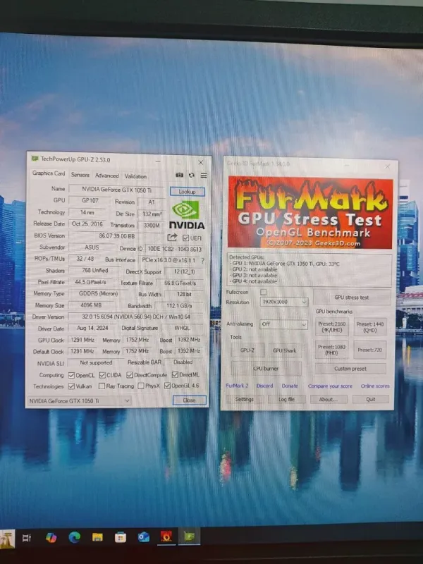 Комплект: Lenovo ThinkCentre M800 Tower / Intel Core i5-6500 (4 ядра по 3.2 - 3.6 GHz) / 16 GB DDR4 / 240 GB SSD + 512 GB SSD / nVidia GeForce GTX 1050 Ti, 4 GB GDDR5, 128-bit / DVD-ROM + Монітор LG 24MB37PM-B / 24" (1920x1080) IPS + Кабелі DVI та жив б/в - зображення 8