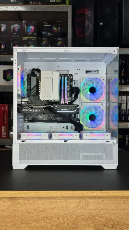 Збірка під замовлення: ігровий ПК GameMax Vista AW White Tower / AMD Ryzen 5 7500F (6 (12) ядер по 3.7 - 5.0 GHz) / 32 GB DDR5 / 2000 GB SSD M.2 / nVidia GeForce RTX 4070 Super, 12 GB GDDR6X, 192-bit / 750W - зображення 3