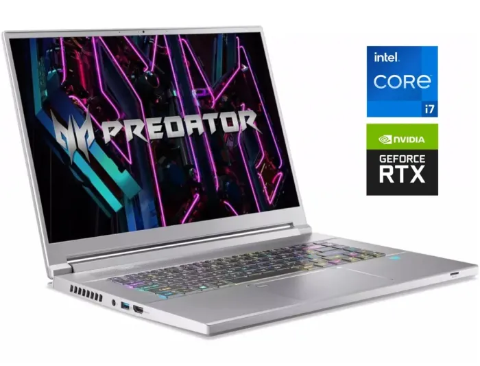 Ігровий ультрабук Acer Predator Triton PT16-51 / 16" (2560x1600) IPS / Intel Core i7-13700H (14 (20) ядер по 2.4 - 5.0 GHz) / 16 GB DDR5 / 1000 GB SSD / nVidia GeForce RTX 4070, 8 GB GDDR6, 128-bit / WebCam б/в - зображення 1