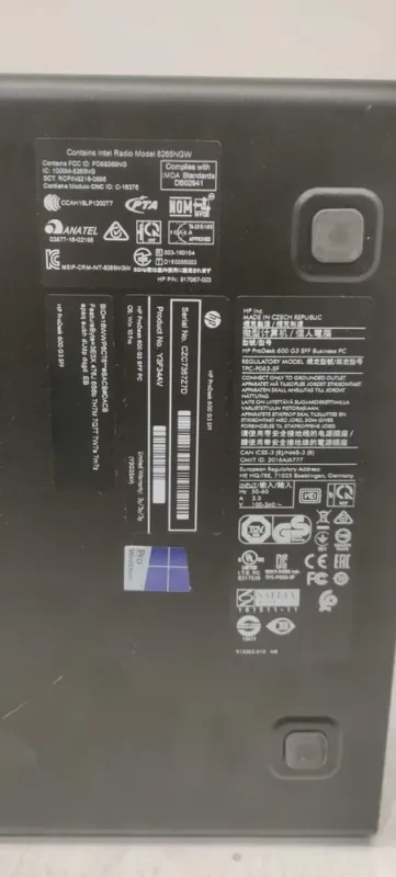 ПК HP ProDesk 600 G3 SFF / Intel Core i5-7400 (4 ядра по 3.0 - 3.5 GHz) / 16 GB DDR4 / 256 GB SSD / Intel HD Graphics 630 б/в - зображення 6