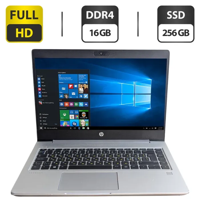 Ноутбук Б-клас HP ProBook 440 G7 / 14" (1920x1080) IPS / Intel Core i3-10110U (2 (4) ядра по 2.1 - 4.1 GHz) / 16 GB DDR4 / 256 GB SSD / Intel UHD Graphics / WebCam б/в - зображення 1
