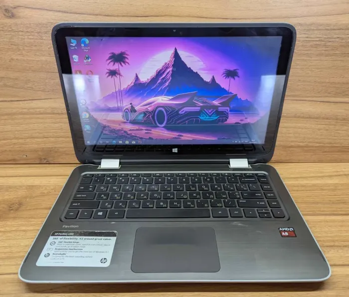 Ноутбук Б-клас HP Pavilion x360 13-a010nr / 13.3" (1366x768) TN / AMD A8-6410 (4 ядра по 2.4 GHz) / 8 GB DDR3 / 240 GB SSD / AMD Radeon R5 Graphics / WebCam / Windows 10 б/в - зображення 2