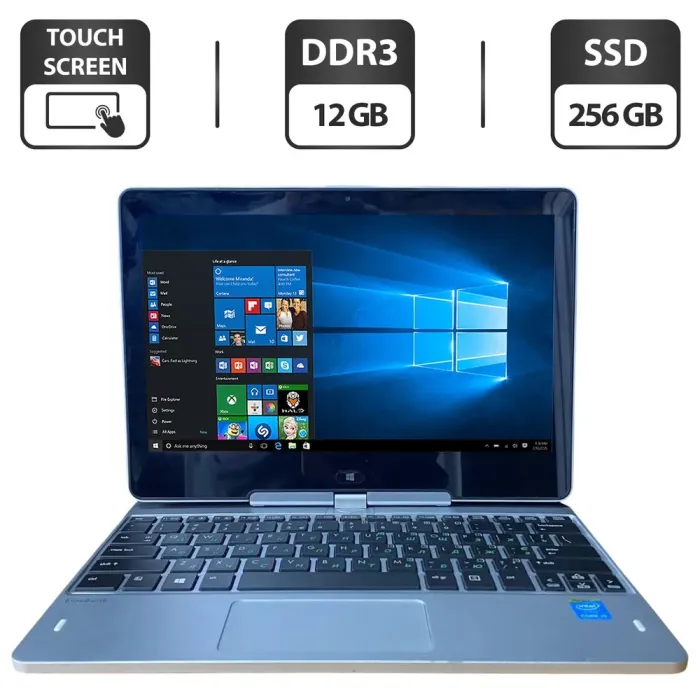 Нетбук-трансформер Б-клас HP EliteBook Revolve 810 G3 / 11.6" (1366x768) IPS Touch / Intel Core i5-5200U (2 (4) ядра по 2.2 - 2.7 GHz) / 12 GB DDR3 / 256 GB SSD / Intel HD Graphics 5500 / WebCam б/в - зображення 1