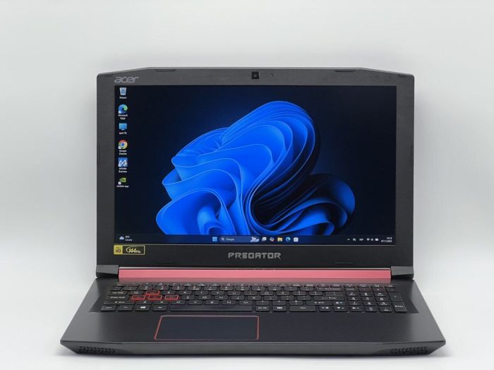 Ігровий ноутбук Aсer Predator Helios 300 ph315-51-71FS / 15,6" (1920x1080) IPS / Intel Core i7-8750H (6 (12) ядер по 2,2 - 4,1 ГГц) / 16 ГБ DDR4 / 480 ГБ SSD / nVidia GeForce GTX 1060, 6 ГБ GDDR5, 192-біт / Веб-камера б/в - зображення 2