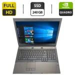Мобільна робоча станція Dell Precision M6600 / 17.3" (1920x1080) TN / Intel Core i7-2720QM (4 (8) ядра по 2.3 - 3.3 GHz) / 32 GB DDR3 / 240 GB SSD / nVidia Quadro 4000M, 2 GB GDDR5, 256-bit / WebCam б/в