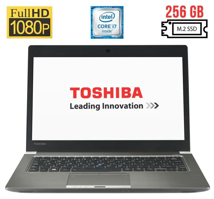 Ультрабук Б-клас Toshiba Portege Z30-C / 13.3" IPS / Core i7-6600U (2(4) ядра по 2.6-3.4GHz) / 8GB DDR3 / 256GB SSD M.2 / HD Graphics 520 / WebCam б/в - зображення 1